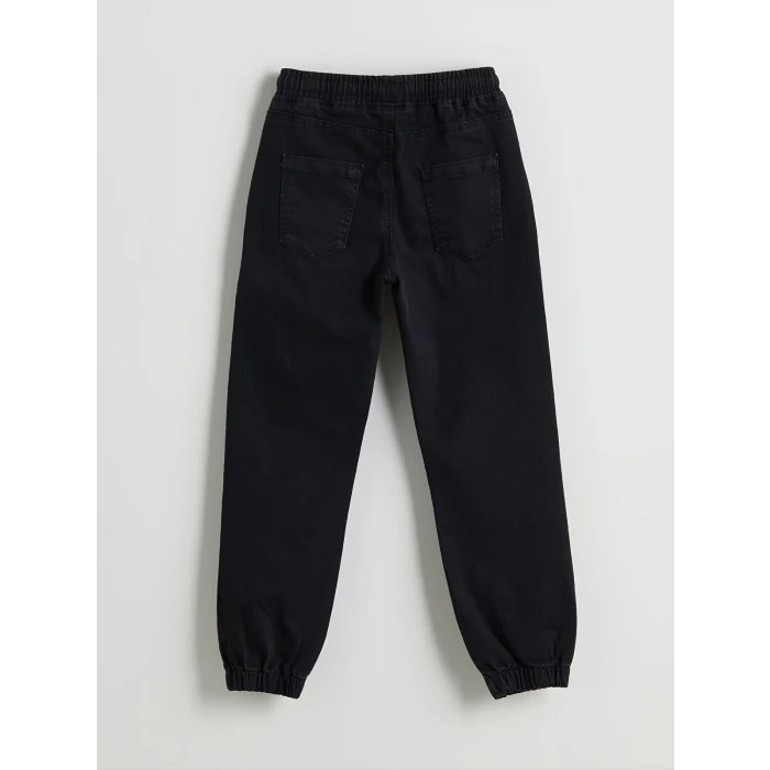 LCW Kids Siyah Beli Lastikli Erkek Çocuk Jean Pantolon