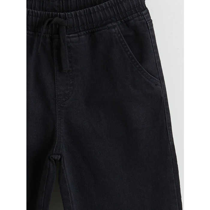 LCW Kids Siyah Beli Lastikli Erkek Çocuk Jean Pantolon