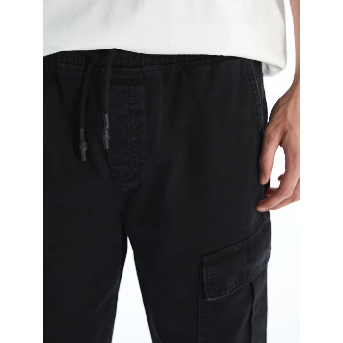 LCW Jeans Siyah Standart Kalıp Erkek Jean Şort