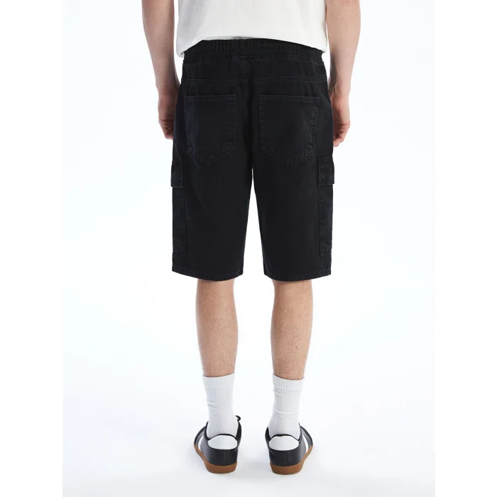 LCW Jeans Siyah Standart Kalıp Erkek Jean Şort