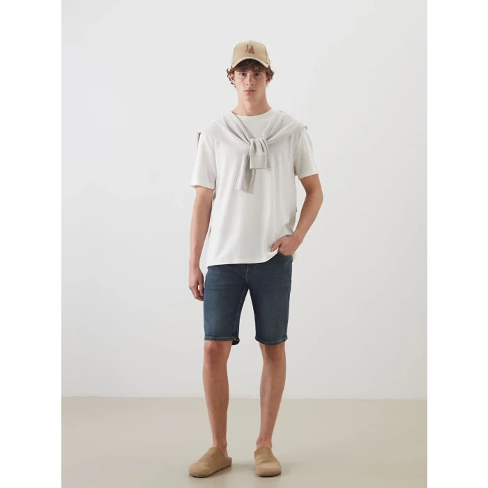 LCW Jeans Yeşil Standart Kalıp Erkek Jean Şort