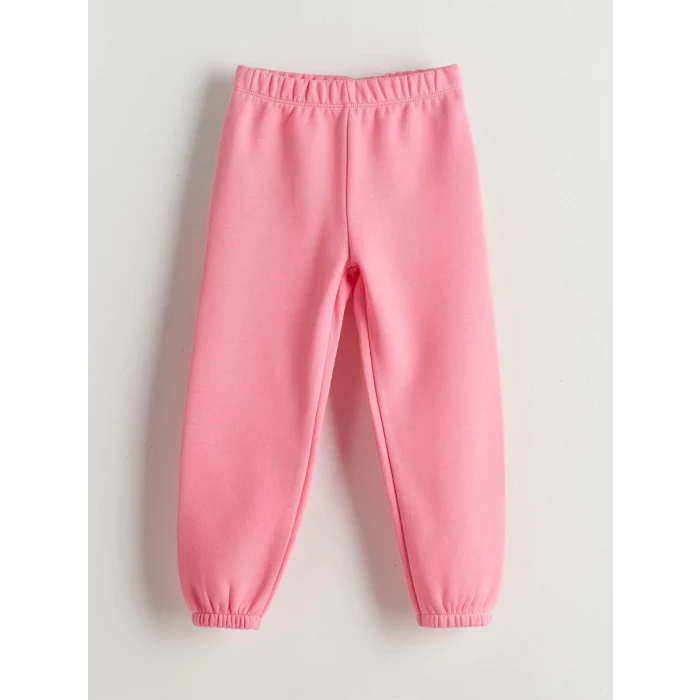 LCW Kids Gri Beli Lastikli Kız Çocuk Jogger Eşofman Alt 2li