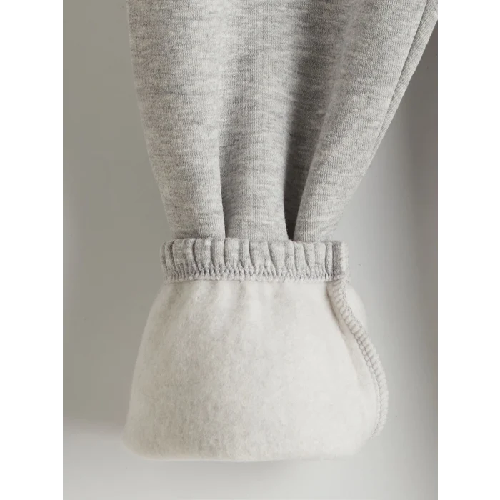 LCW Kids Gri Beli Lastikli Kız Çocuk Jogger Eşofman Alt 2li