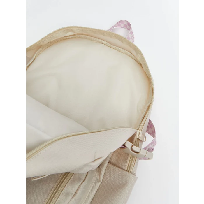 LCW ACCESSORIES Ekru Çok Bölmeli Kız Çocuk Sırt Çantası