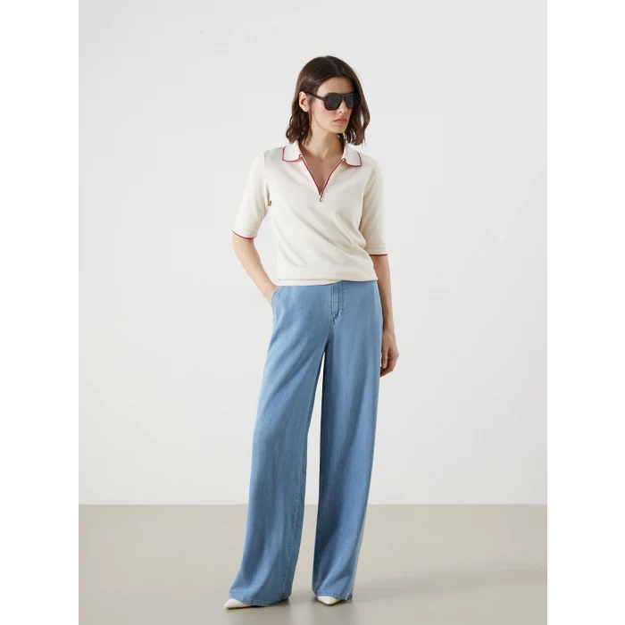 LCW Jeans Indigo Wideleg Kadın Jean Pantolon