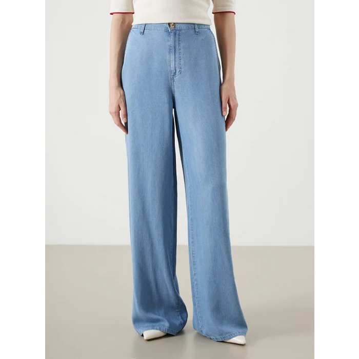 LCW Jeans Indigo Wideleg Kadın Jean Pantolon