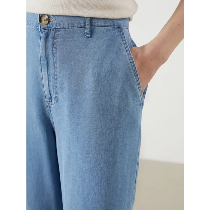 LCW Jeans Indigo Wideleg Kadın Jean Pantolon