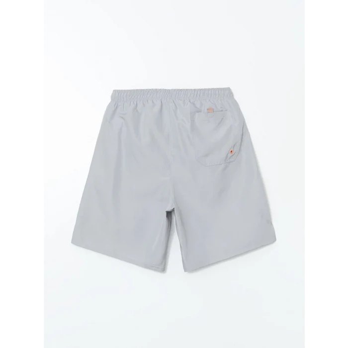 LCWAIKIKI Classic Gri Diz Hizası Boy Basic Erkek Deniz Şortu