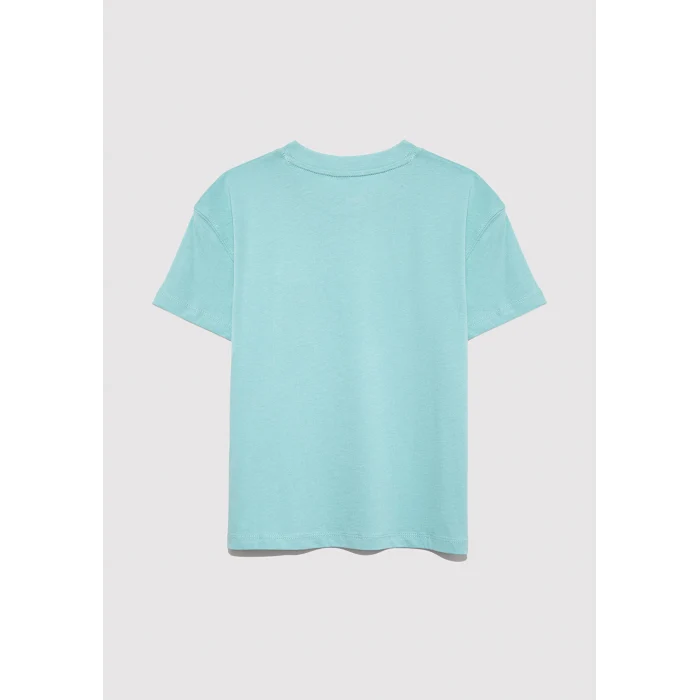 Mavi 7610386-71748 Mavi Logo Baskılı Yeşil Tişört