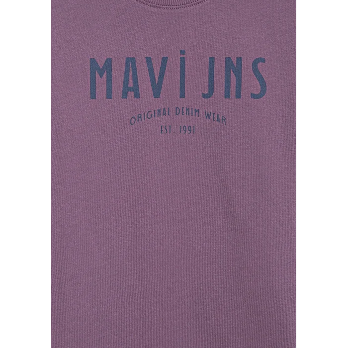 Mavi 6610396-70656 Mavi Jns Baskılı Mor Tişört