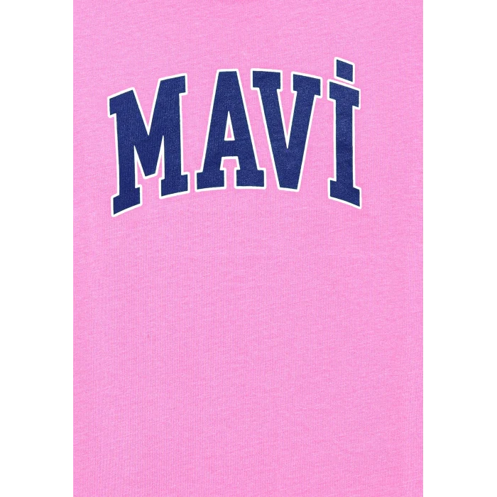 Mavi 7610109-71033 Mavi Logo Baskılı Pembe Tişört