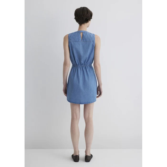 Mavi 130317-89756 Suzy Gold Klasik Açık Mavi Jean Elbise