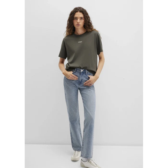 Mavi 1612829-71553 Mavi Logo Baskılı Yeşil Tişört