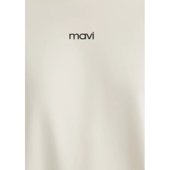 Mavi 1612829-80194 Mavi Logo Baskılı Beyaz Tişört