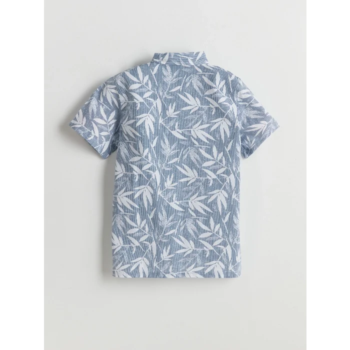 LCW Kids Mavi Kısa Kollu Erkek Çocuk Gömlek ve Şort