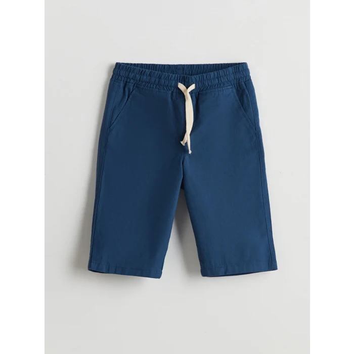 LCW Kids Mavi Kısa Kollu Erkek Çocuk Gömlek ve Şort