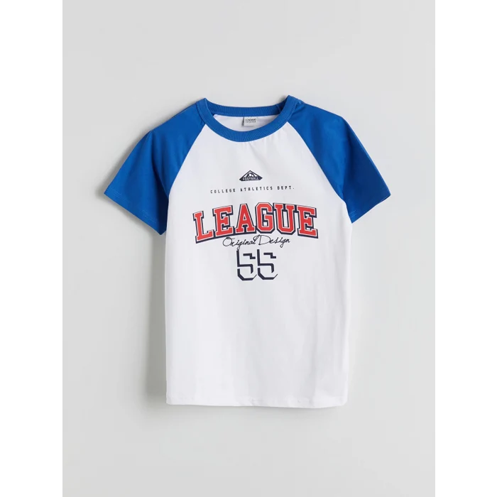 LCW Kids Beyaz Bisiklet Yaka Erkek Çocuk Tişört ve Şort