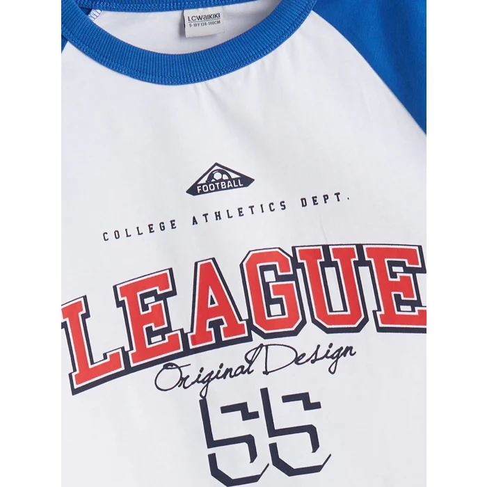 LCW Kids Beyaz Bisiklet Yaka Erkek Çocuk Tişört ve Şort