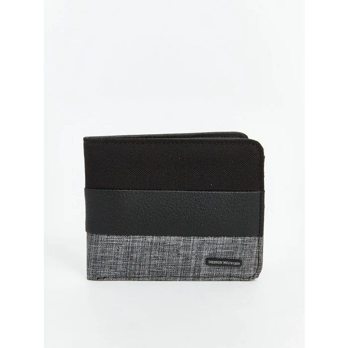 LCW ACCESSORIES Siyah Deri Görünümlü Erkek Cüzdan