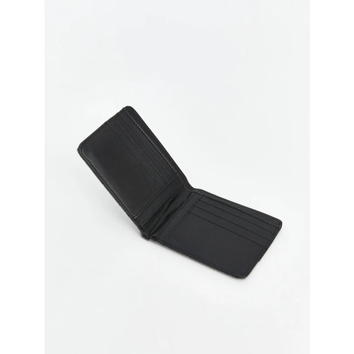 LCW ACCESSORIES Siyah Deri Görünümlü Erkek Cüzdan