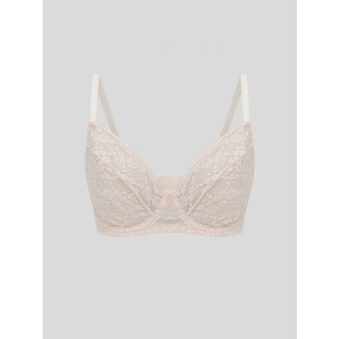 LCW DREAM Pembe Balenli Dolgusuz Dantelli Tişört Sütyen