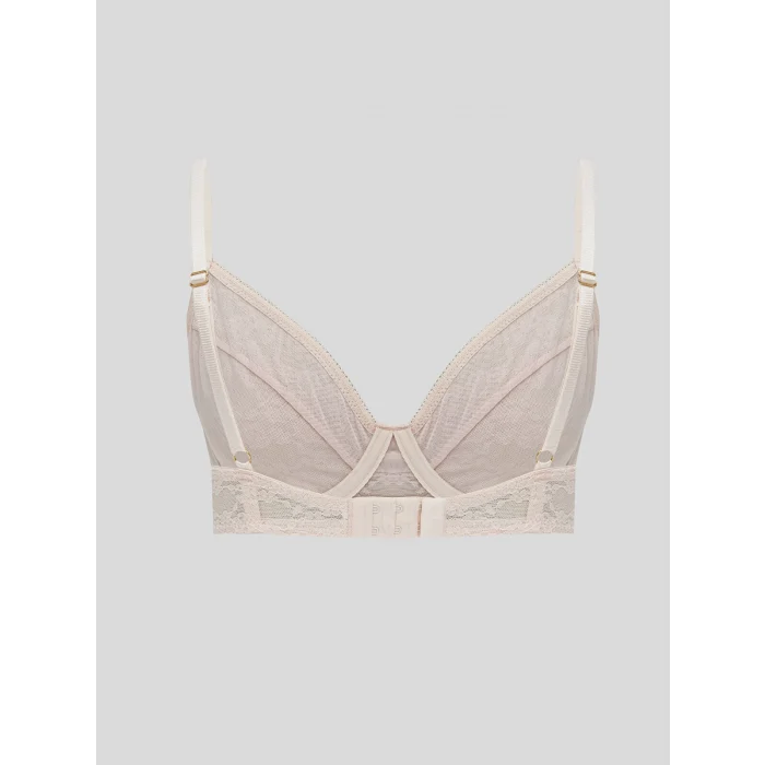 LCW DREAM Pembe Balenli Dolgusuz Dantelli Tişört Sütyen