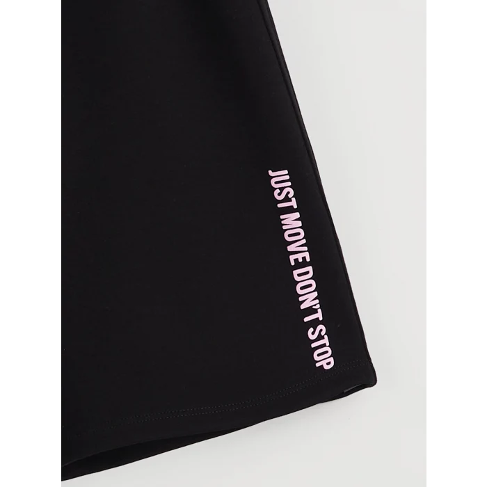 LCW Kids Siyah Beli Lastikli Kız Çocuk Şort