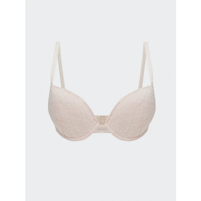 LCW DREAM Pembe Balenli Dolgusuz Dantelli Tişört Sütyen