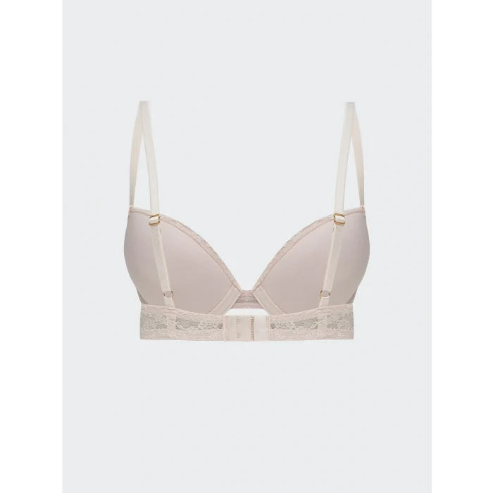 LCW DREAM Pembe Balenli Dolgusuz Dantelli Tişört Sütyen