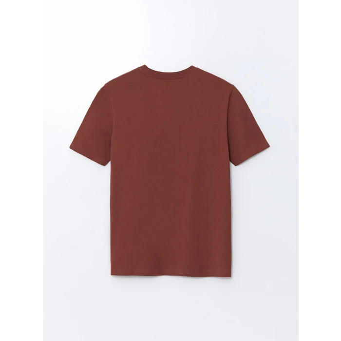 XSIDE Pembe Bisiklet Yaka Milano Baskılı Penye Erkek Tişört