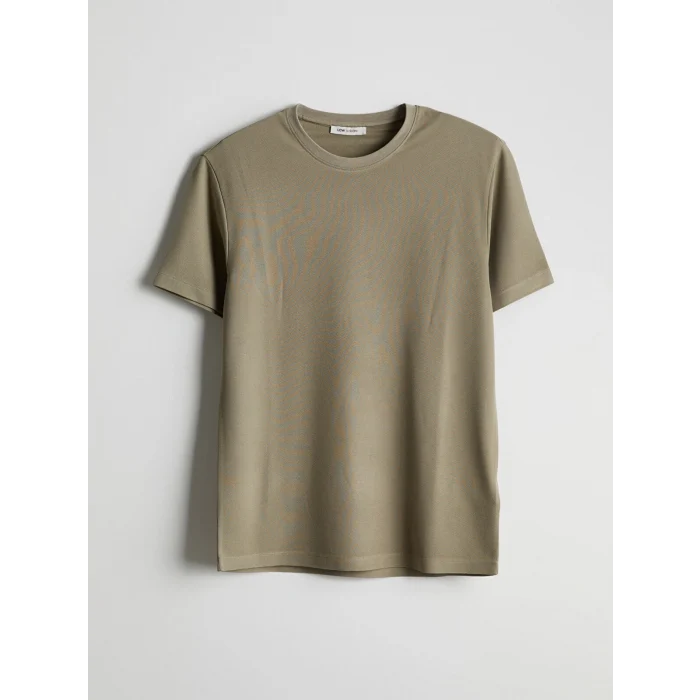 LCW Vision Yeşil Bisiklet Yaka Kısa Kollu Erkek Tişört