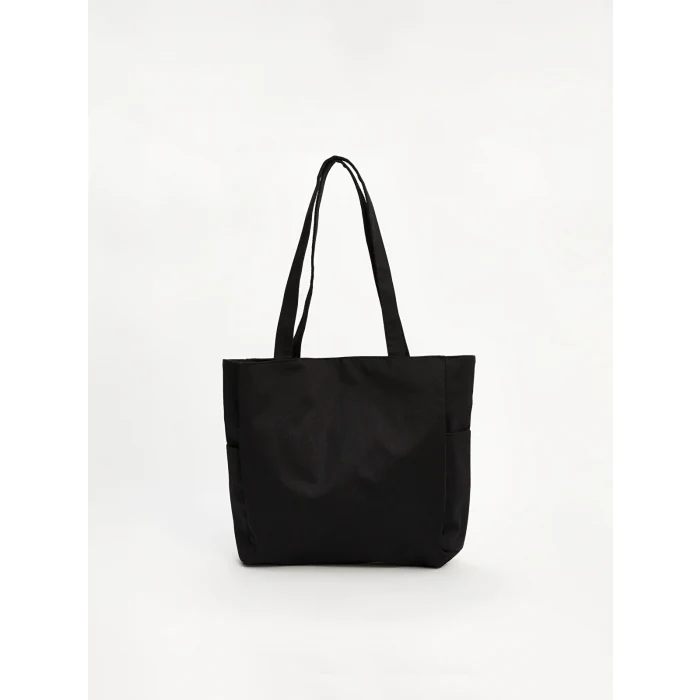 LCW ACCESSORIES Siyah Yazı Nakışlı Kadın Omuz Çantası