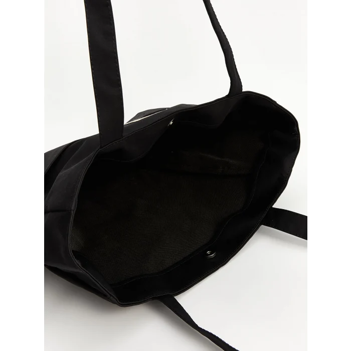 LCW ACCESSORIES Siyah Yazı Nakışlı Kadın Omuz Çantası