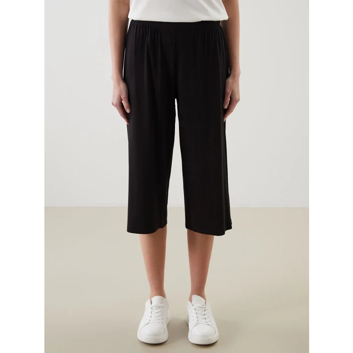 LCWAIKIKI Classic Siyah Beli Lastikli Kadın Kapri