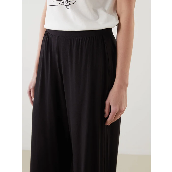 LCWAIKIKI Classic Siyah Beli Lastikli Kadın Kapri