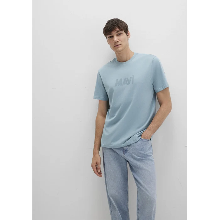 Mavi 0612896-70838 Mavi Logo Baskılı Mavi Tişört