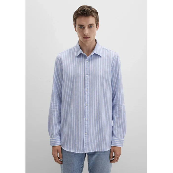 Mavi 0211693-90912 Çizgili Mavi Gömlek