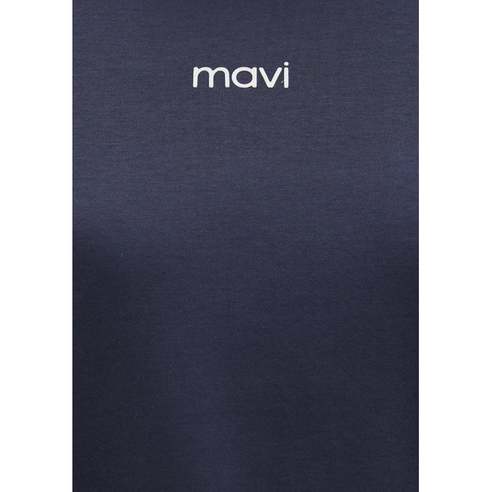 Mavi 1612829-85315 Mavi Logo Baskılı Lacivert Tişört