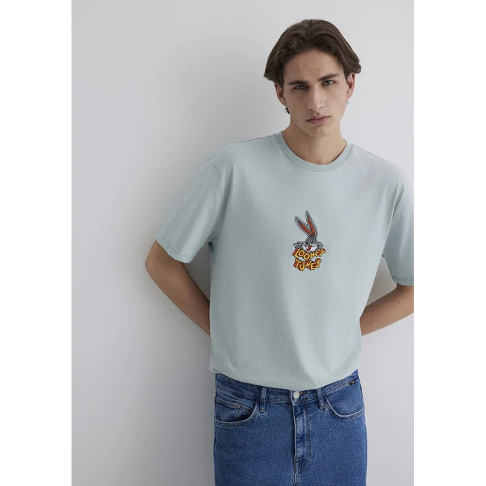 Mavi 0612656-70148 Bugs Bunny Baskılı Gri Tişört