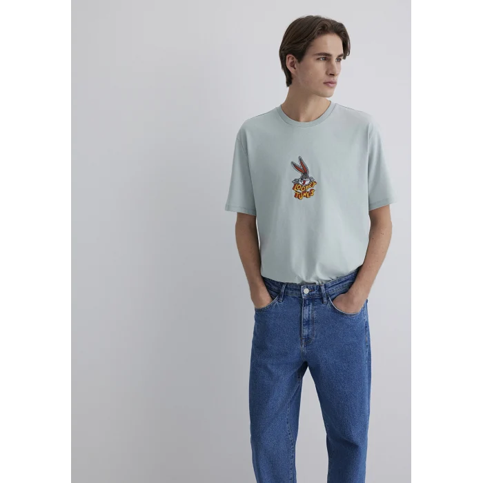 Mavi 0612656-70148 Bugs Bunny Baskılı Gri Tişört