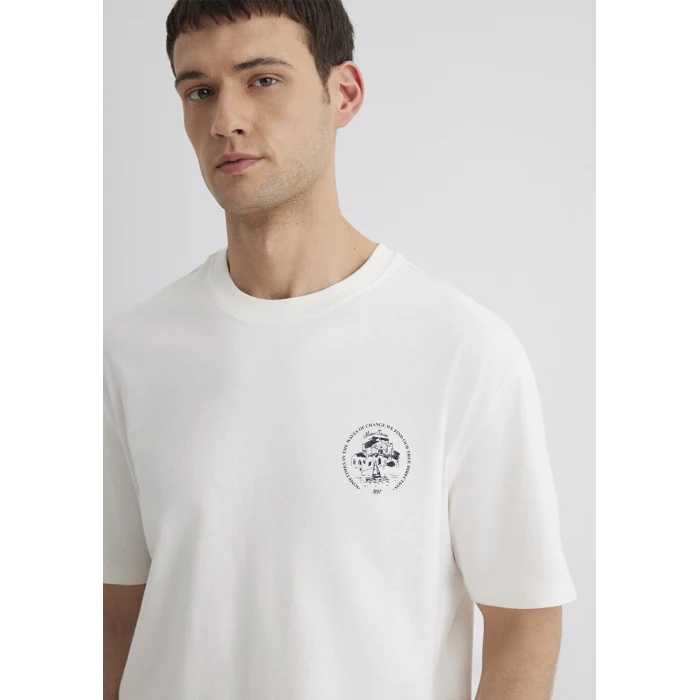 Mavi 0612516-70057 Baskılı Ekru Tişört