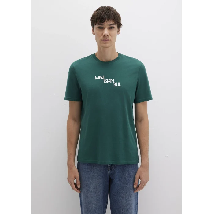 Mavi 0612274-90960 Mavi İstanbul Baskılı Yeşil Tişört
