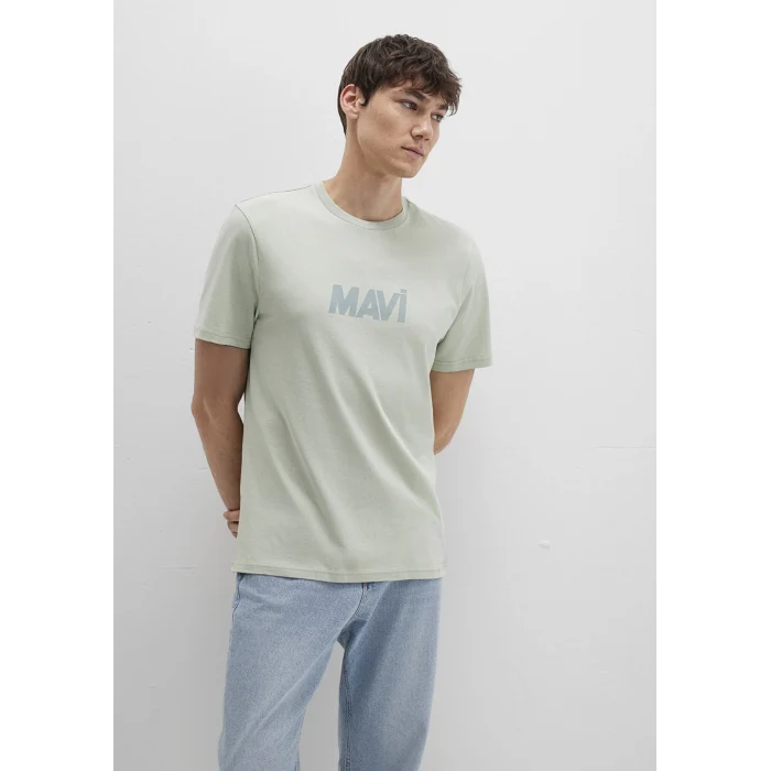 Mavi 0612896-83995 Mavi Logo Baskılı Yeşil Tişört