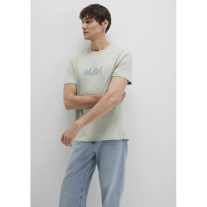 Mavi 0612896-83995 Mavi Logo Baskılı Yeşil Tişört