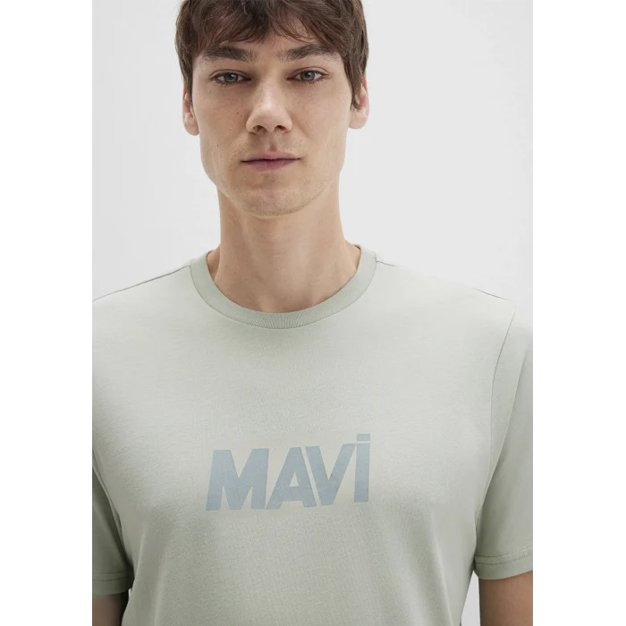 Mavi 0612896-83995 Mavi Logo Baskılı Yeşil Tişört