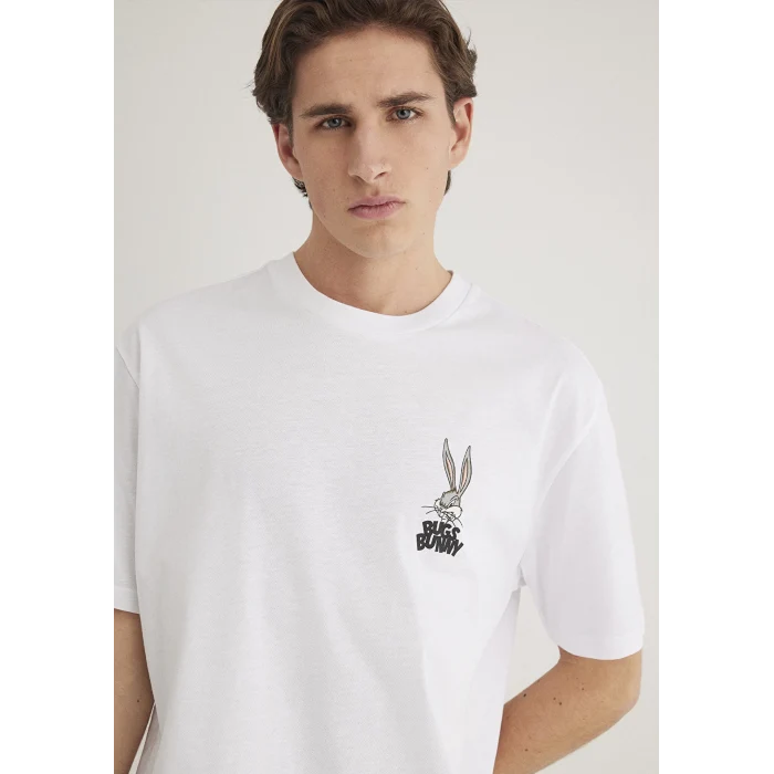 Mavi 0610636-620 Bugs Bunny Baskılı Beyaz Tişört