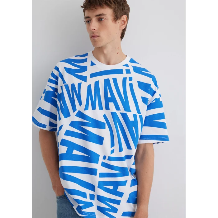 Mavi 0610629-81347 Mavi Logo Baskılı Mavi Tişört