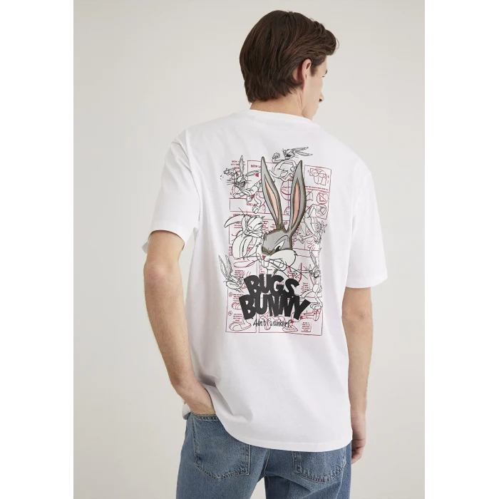 Mavi 0610636-620 Bugs Bunny Baskılı Beyaz Tişört