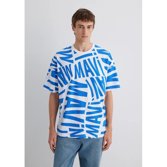 Mavi 0610629-81347 Mavi Logo Baskılı Mavi Tişört