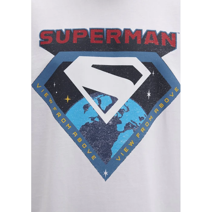 Mavi 0612917-620 Superman Baskılı Beyaz Tişört